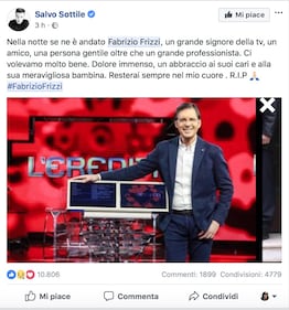 Fabrizio Frizzi, il cordoglio social dei vip 9