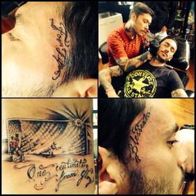 Pinilla si tatua il gol sbagliato contro il Brasile 4