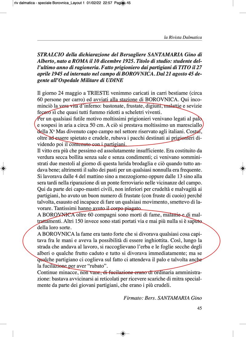 Il rapporto segreto sulle torture titine 16