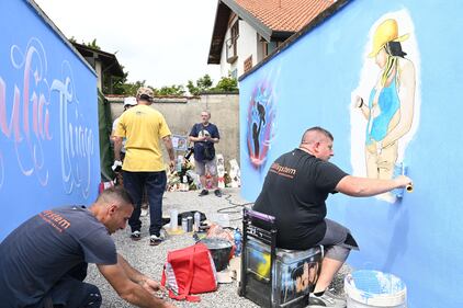 Il murales a Senago dedicato a Giulia Tramontano e a Thiago 4