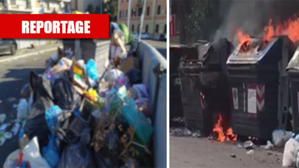 Roma di nuovo invasa dalla spazzatura: cassonetti in fiamme e immondizia in strada