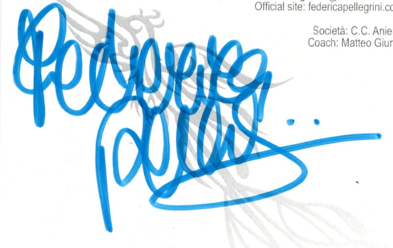 Firma Federica Pellegrini