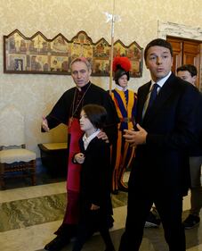 Renzi con la famiglia in Vaticano da papa Francesco 2