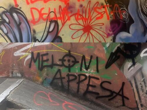 "Meloni appesa, prima della lista": le scritte choc contro la premier nel giorno della Festa della Repubblica