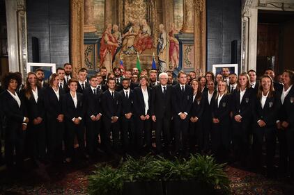 Mattarella riceve l'Italia al Quirinale: le foto della celebrazione dei 120 anni della Figc 9