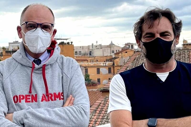 Enrico Letta e Oscar Campus