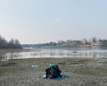 Cremona, fiume Po in secca sotto lo zero idrometrico