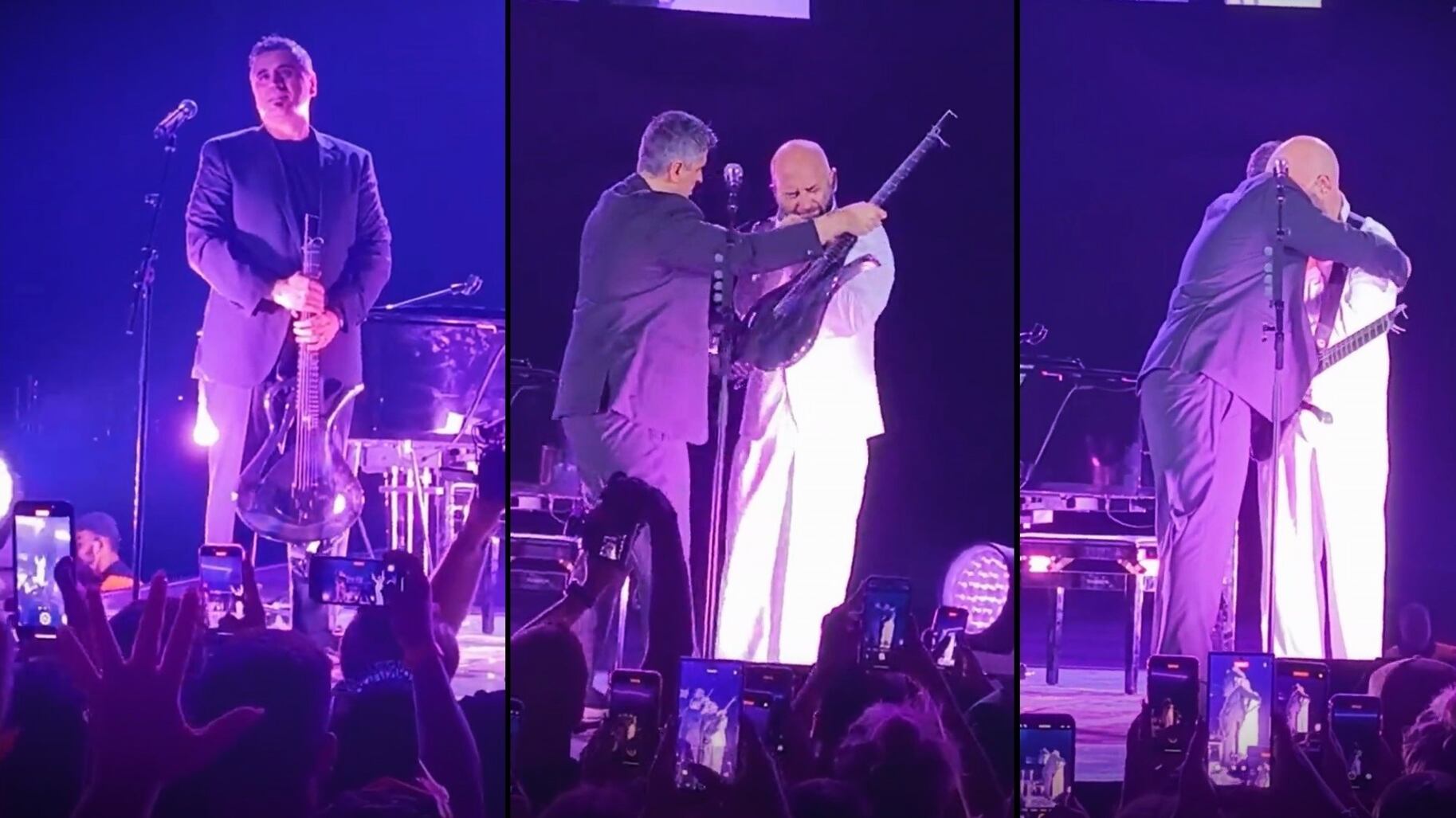 Riceve la chitarra di Pino Daniele dal figlio, Giuliano Sangiorgi scoppia in lacrime