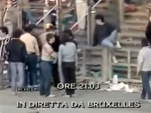 La telecronaca di Pizzul nella notte dell'Heysel