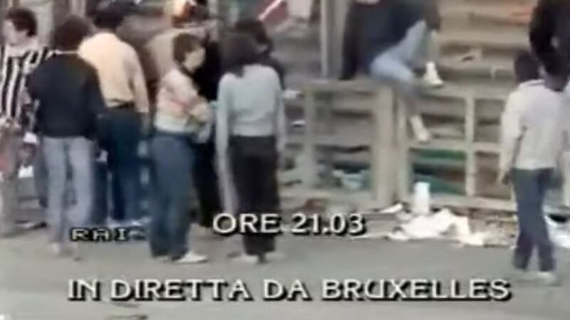 La telecronaca di Pizzul nella notte dell'Heysel