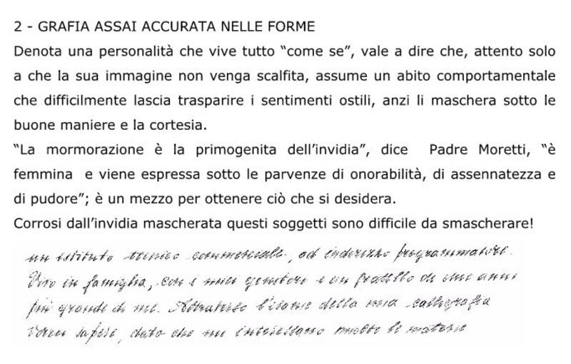 Il test della scrittura: come riconoscere l'invidia 3