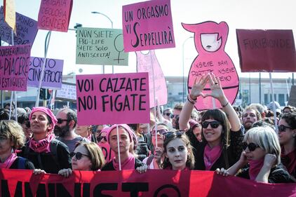 Il corteo contro il Congresso della famiglia 5