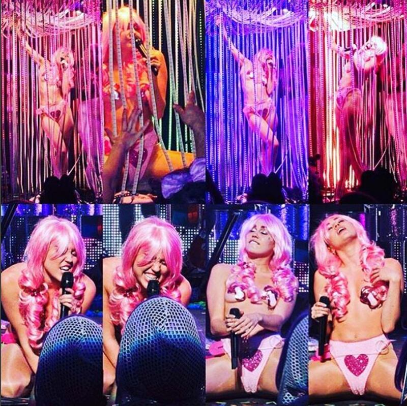 Miley Cyrus chiude il tour con Pamela Anderson 3