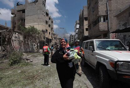 Quartiere di Gaza spazzato via 9