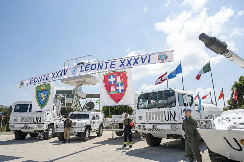 Cerimonia di passaggio del comando, nella Task Force -Lebanon Sector West 6