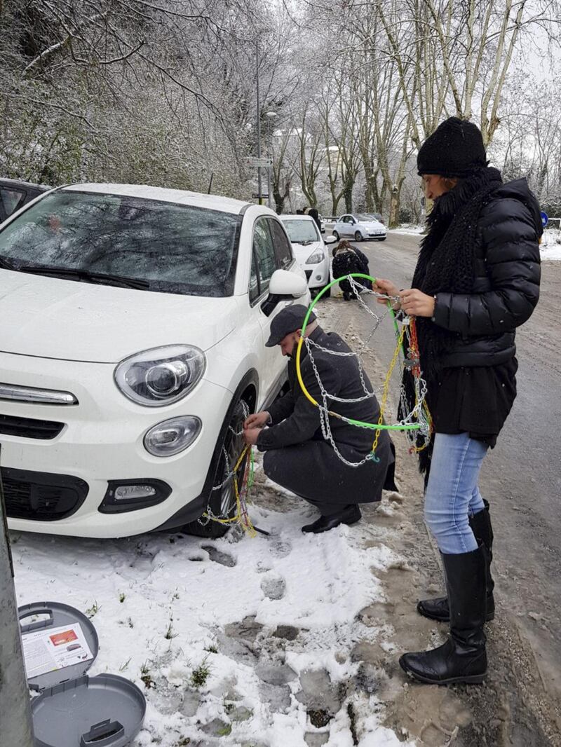 Neve e gelo sui Castelli romani 7