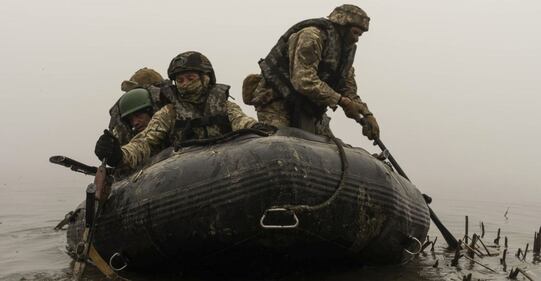Le truppe da sbarco ucraine nella zona del Dnepr 1