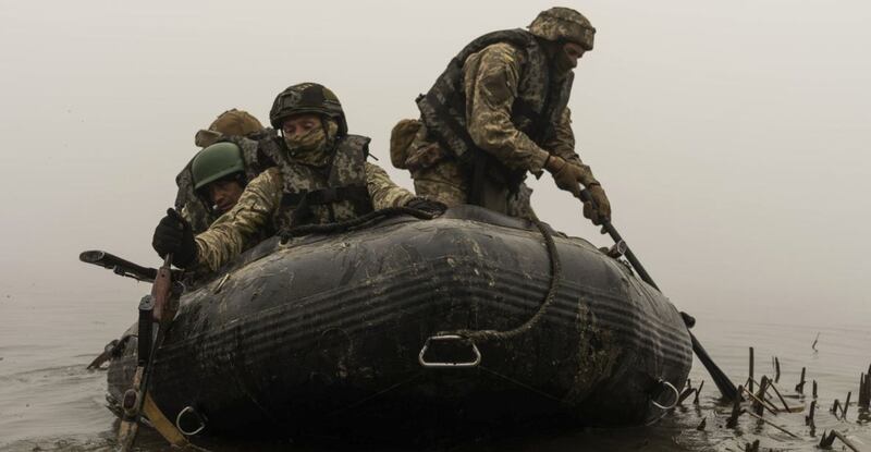 Le truppe da sbarco ucraine nella zona del Dnepr 1