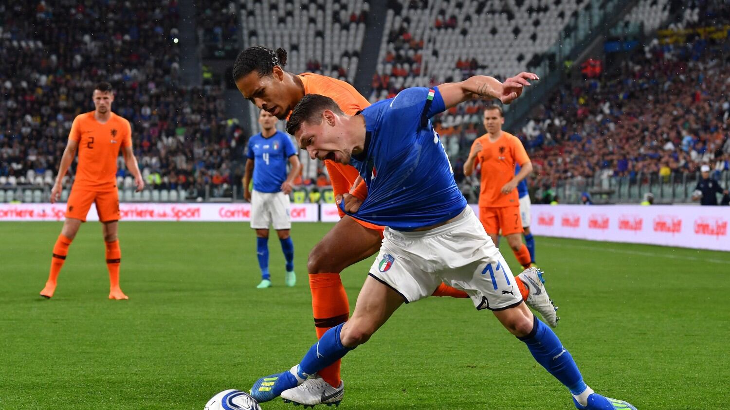 L'Italia si fa riprendere nel finale: finisce 1-1 contro l'Olanda all'Allianz Stadium