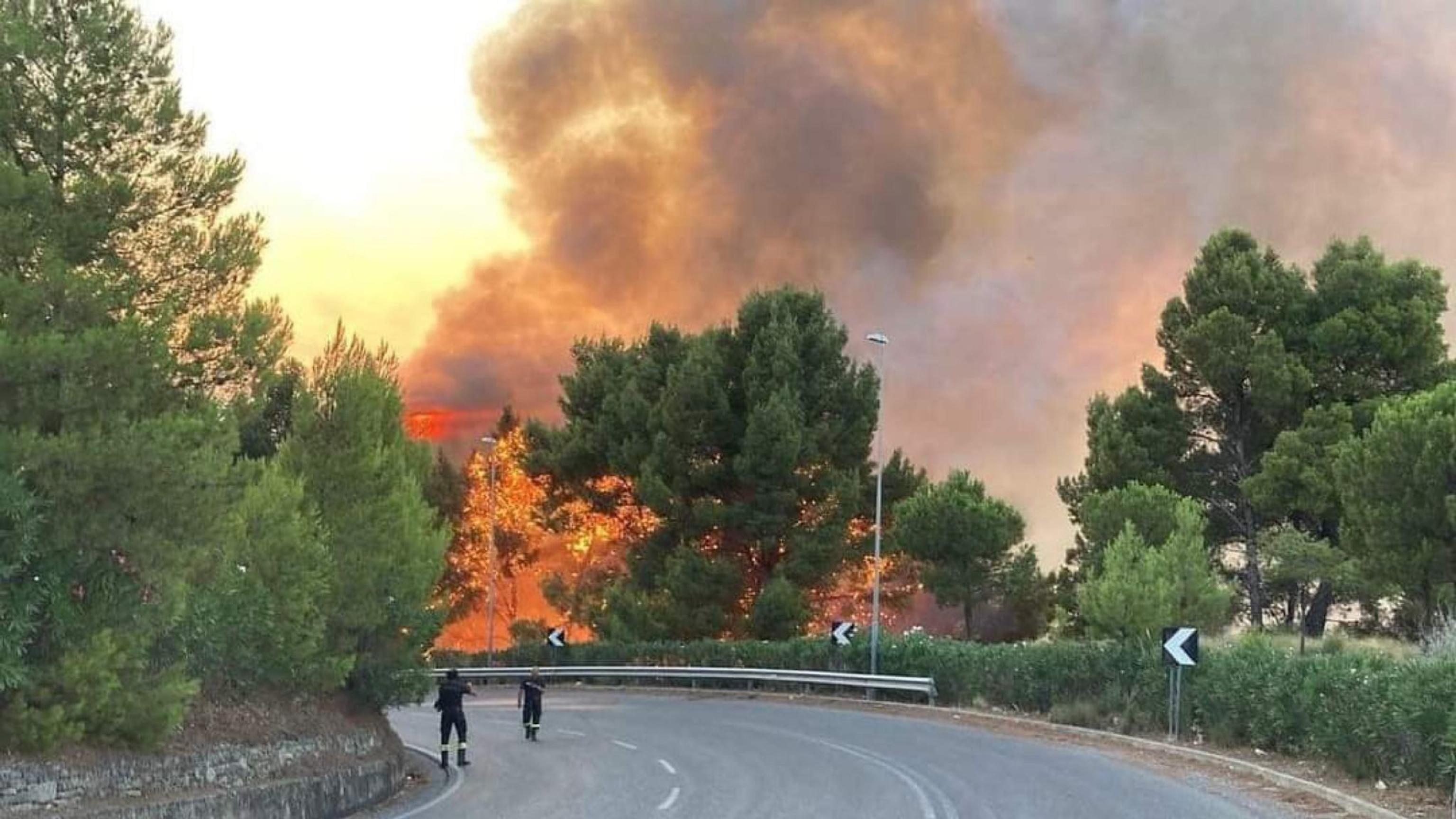 Carso ancora in fiamme chiusa l'autostrada. Rogo a Castel del Monte