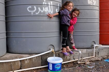 Bambini dei rifugiati cristiani ad Erbil in Kurdistan