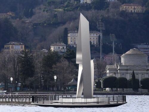 Arriva la scultura di Libeskind: starà in mezzo al lago di Como