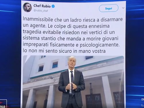 Trieste, Giletti attacca chef Rubio: "Hai scritto una stro...."