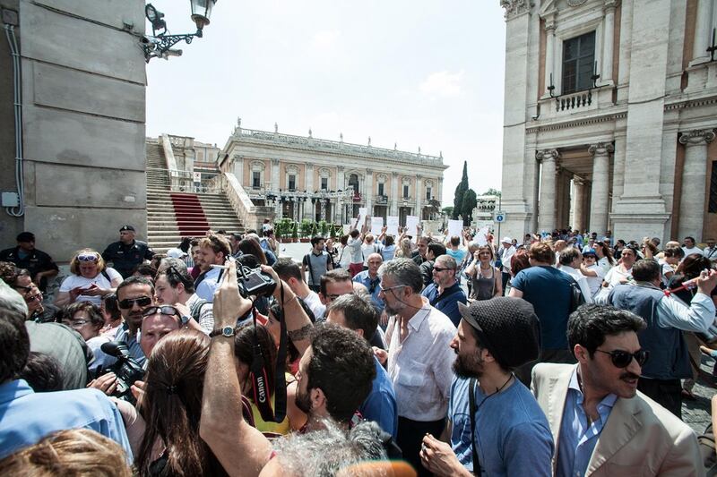 Proteste davanti al Campidoglio 8