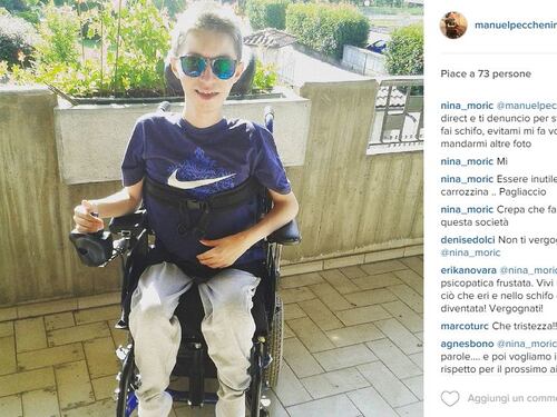 Manuel, il ragazzo disabile insultato da Nina Moric: "Domani la incontro"