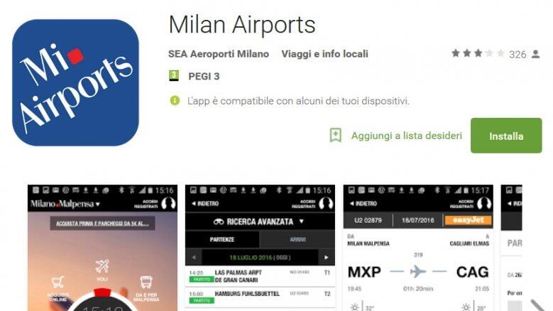 Milan Airports, l'App per volare senza problemi e fare acquisti a Linate e Malpensa