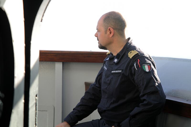 A bordo della fregata Aliseo 1