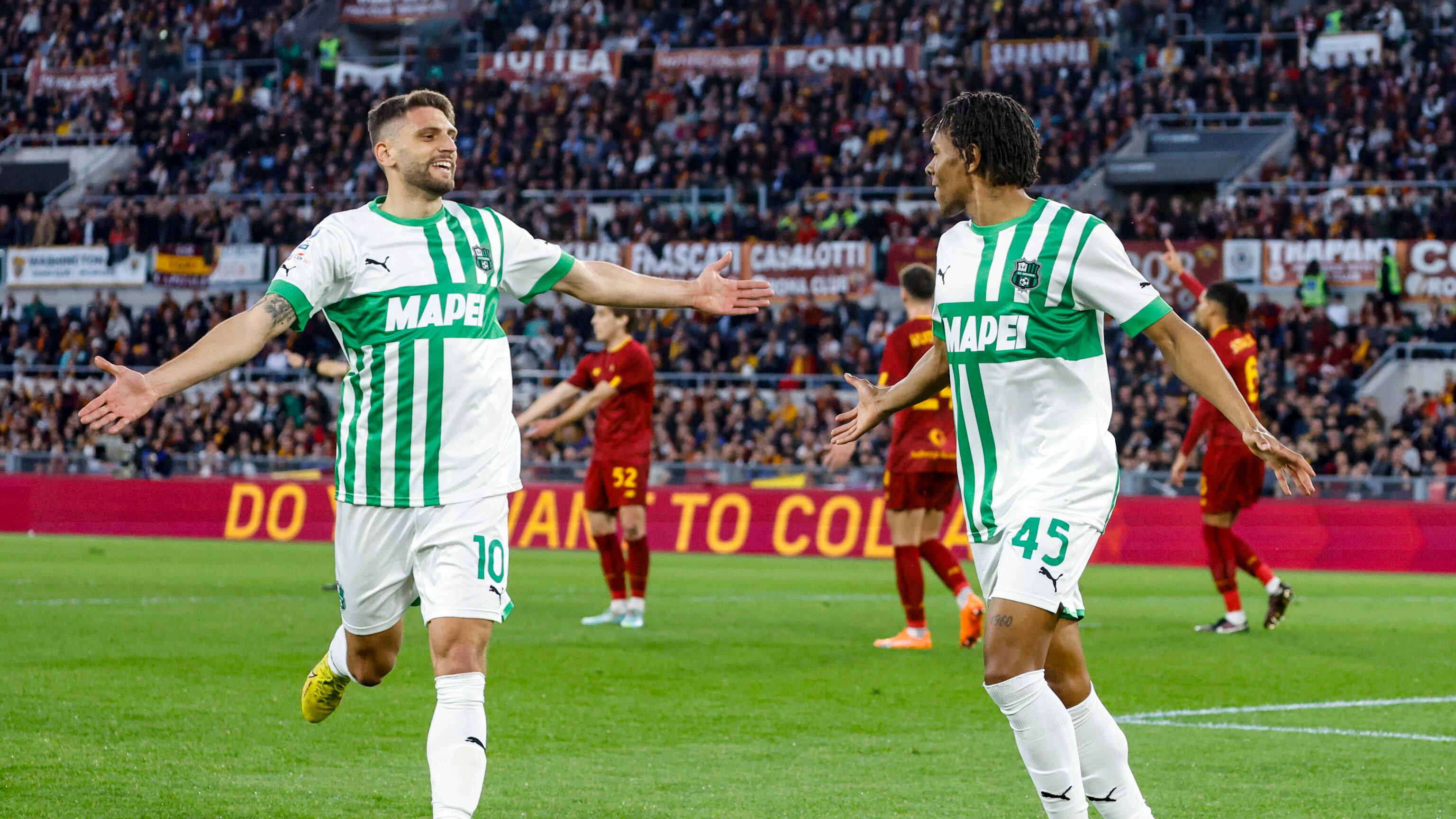 Poker del Sassuolo all'Olimpico: alla Roma (in dieci) non basta Dybala