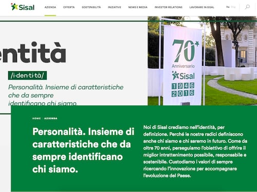 Premio Best Gold Performer a Sisal per la comunicazione aziendale digitale "autentica e diretta"