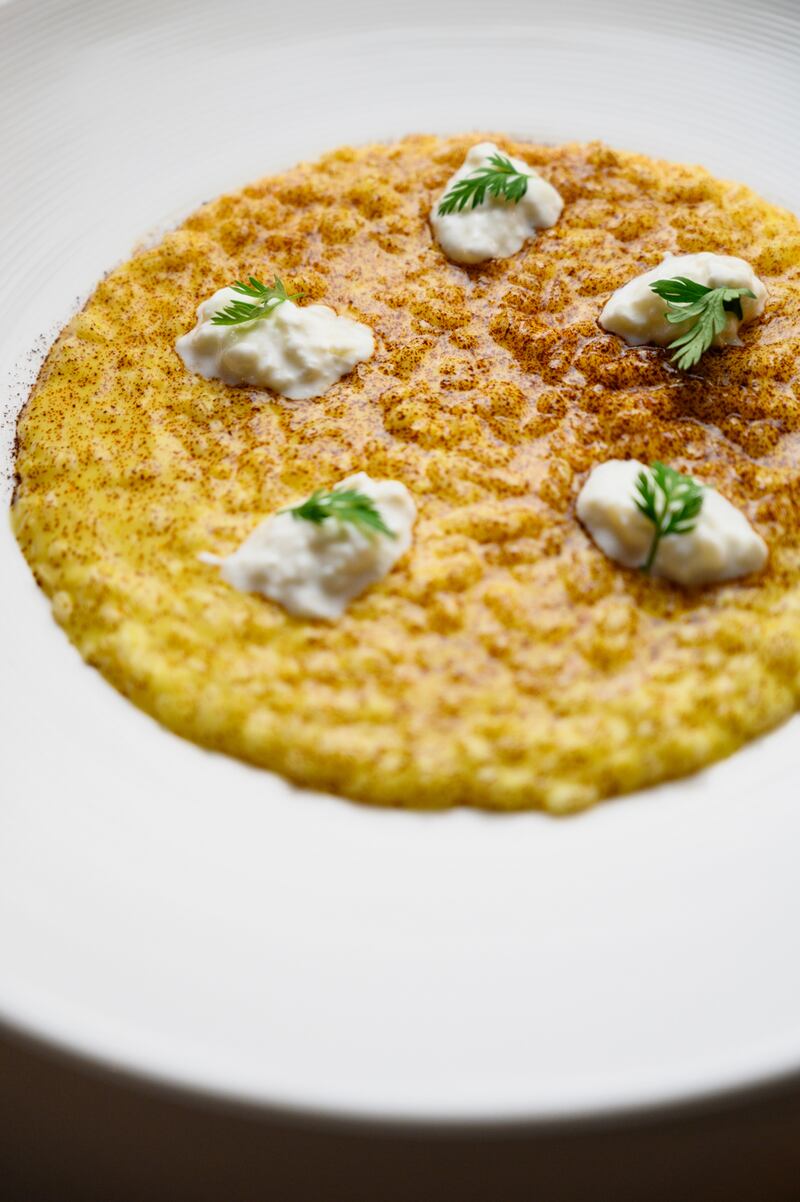 Raviolo con burrata