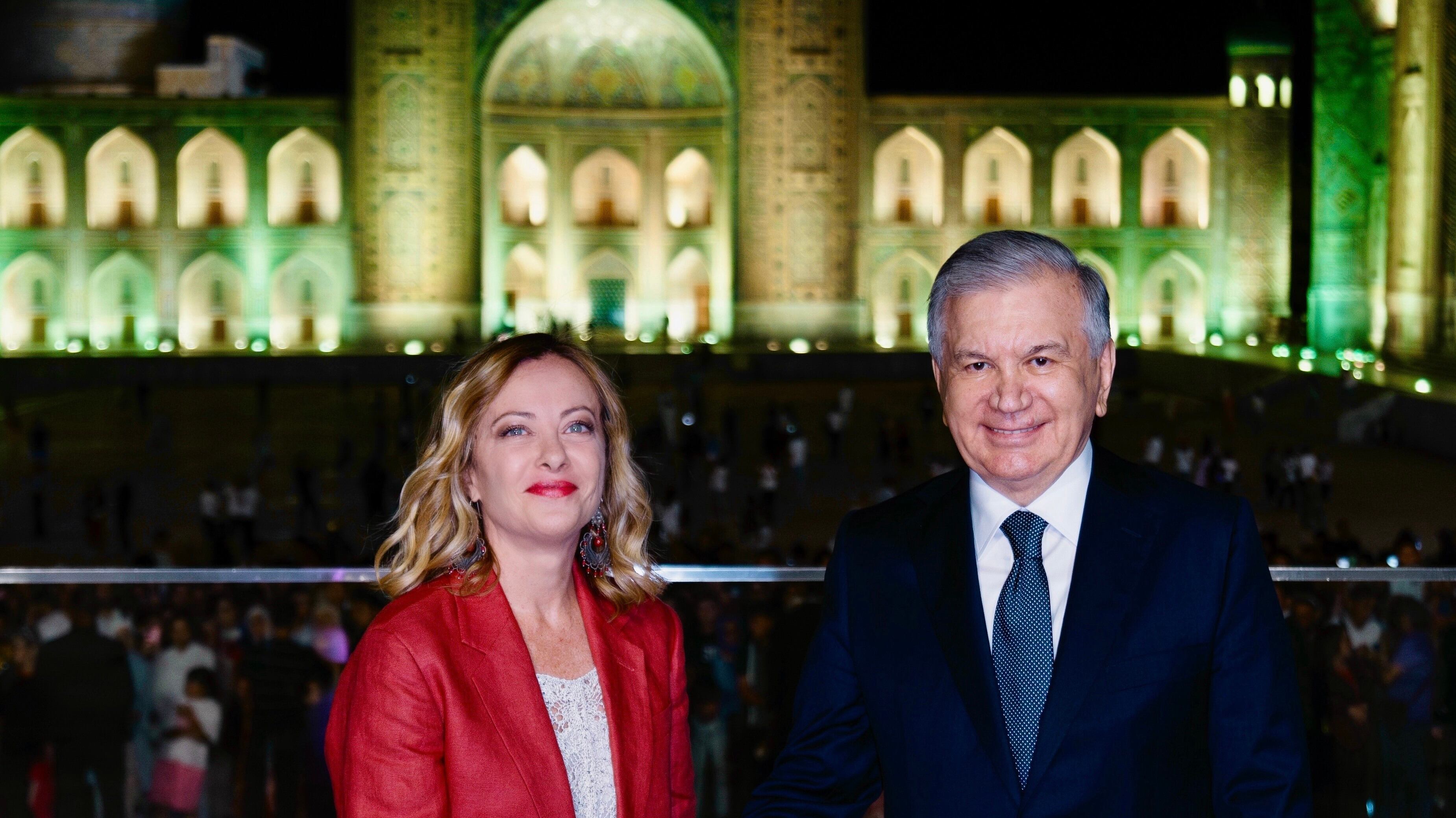 Meloni in Uzbekistan: "Rafforzare ancora di più il partenariato"