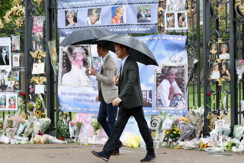 William e Harry al memoriale di Lady D 14