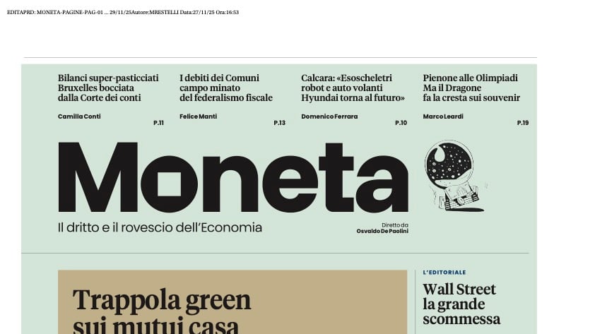 Moneta, trappola green sui mutui. La Grande scommessa Wall Street