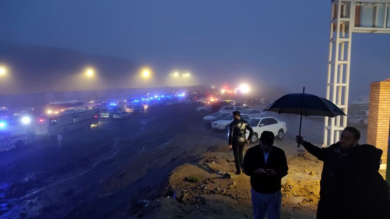 I soccorsi in azione nell'area dell'incidente
