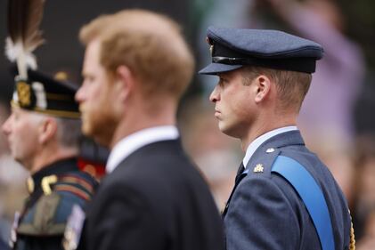 William, Kate, Harry e Meghan al funerale della regina Elisabetta 2