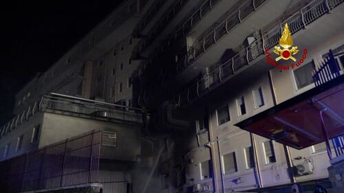 Ospedale in fiamme a Tivoli, le immagini dei soccorsi 3