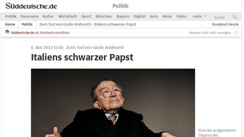 Morte di Andreotti: la stampa estera 1