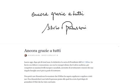 Closig Milan, il messaggio di Berlusconi 1