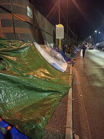 Accampamento all’ufficio immigrazione di Roma 2