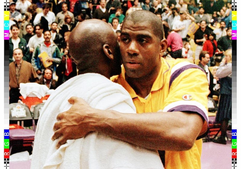 Magic Johnson Jordan ANSA 1996