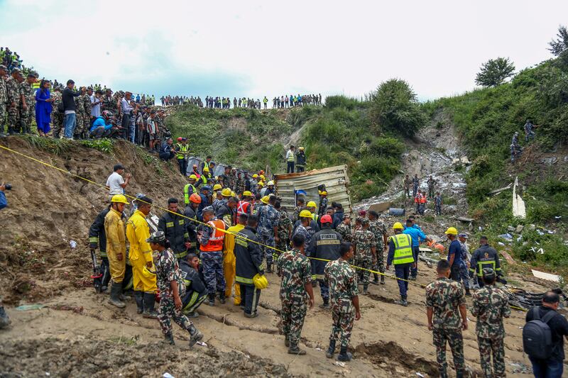 Le immagini dell'incidente aereo a Kathmandu 1