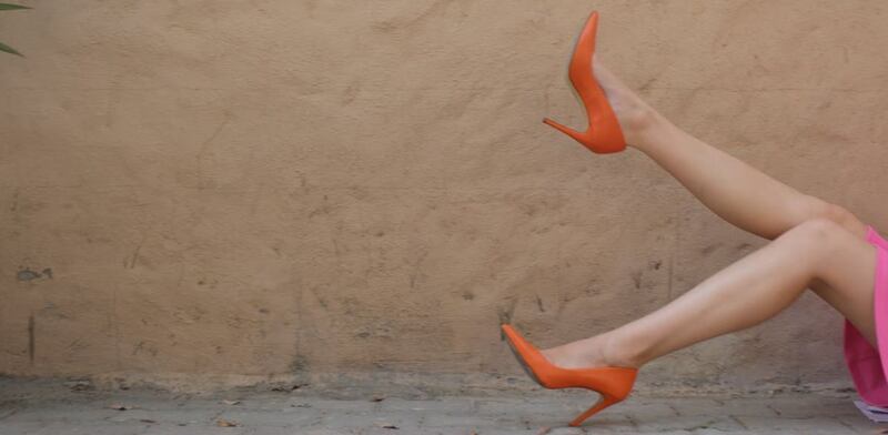 Scarpe arancione mandarino