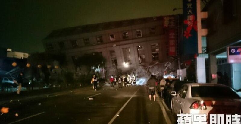 Terremoto a Taiwan, edifici crollati 2