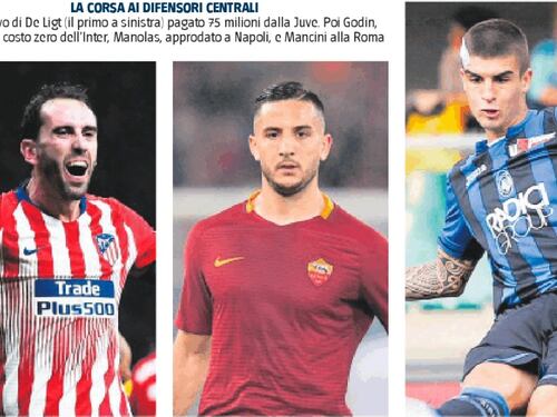 De Ligt, Godin, Manolas. Altro che bomber, la parola passa alla difesa