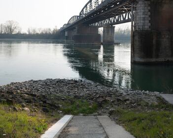 Cremona, fiume Po in secca sotto lo zero idrometrico