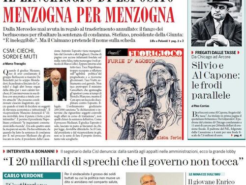 Il "Fatto" prova a smentirci. E sbaglia